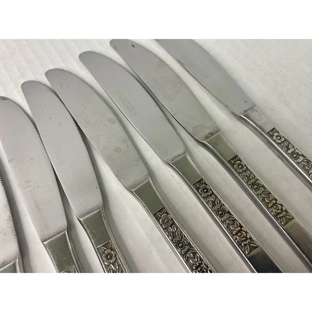Stanley Roberts Dinner Knives Dorette Rose 9